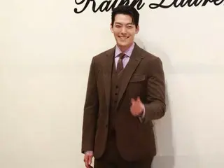 Kim WooBin participates in the Ralph Lauren SPRING 2024 presentation photo call.