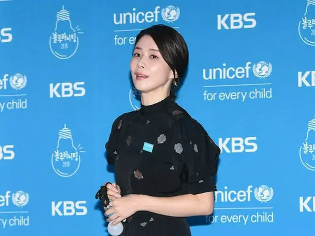 Actress Lee Bo Young, participate in the UNICEF event. Seoul Yeouido KBSreleased hall. Blue light ca