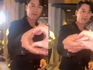 Actress Song Ye-jin reacted to her husband Hyun Bin's "iron-clad man" side with a thumbs-up