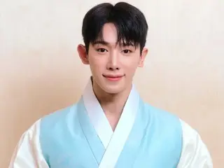 WONHO (WONHO) in Hanbok gives mid-autumn celebration greeting, "Have a prosperous mid-autumn celebration"
