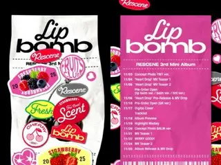 RESCENE releases promotional schedule for their new album "Lip Bomb" with a sweet berry scent