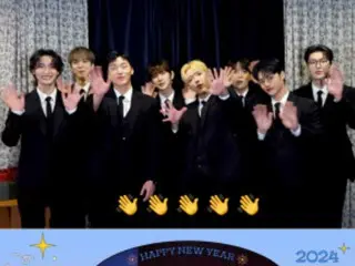 "ATEEZ", "xikers", New Year's greeting "May you be happy and prosperous with the energy of the dragon"