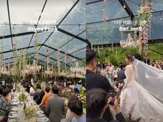 "SUPER JUNIOR" Ryeowook & Ari (former TAHITI) Wedding Scene Revealed...Lee Da Hae, "A Very Beautiful Bride"