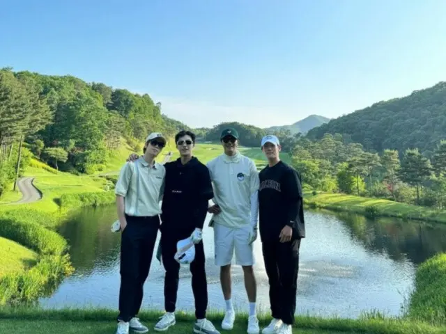 Jung Il Woo plays golf with Woo DoHwan and Niel (TEEN TOP)... "A fun day"