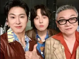TVXQ's Yunho (U-KNOW), Yang Se Jeong, and Kim Eui Seong greet each other on "Amazing Saturday"... "It was fun"
