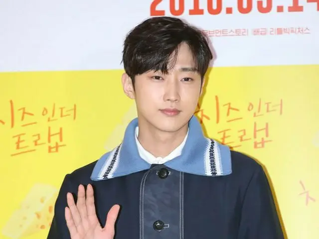 B1A4 Jin Young attended the VIP preview of movie ”Cheese in the Trap”. Seoul·CGVYongsan I Park Mall.