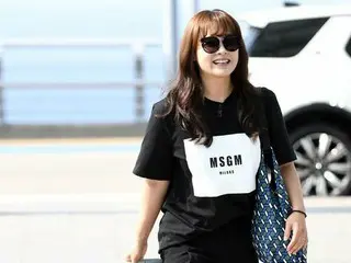 Nam Sang Mi, airport fashion. Departure from Incheon International Airport due t