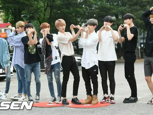 UP 10TION, song program ”Music Bank” at work. Seoul Yeouido (Yoido) KBS newbuilding, before released