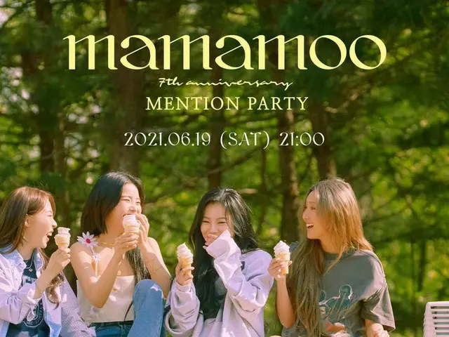 [T Official] MAMAMOO, [#MAMAMOO] ✨ 7TH ANNIVERSARY ✨ We Muumuu everyone tomorrowat 9pm Import happy