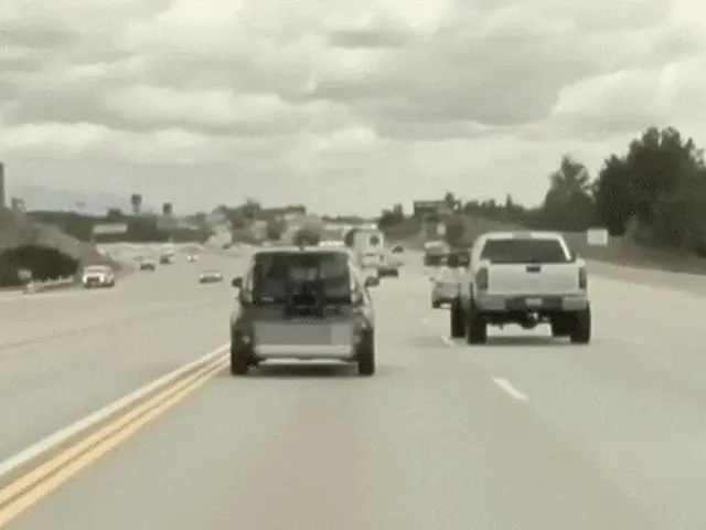 The moment of the accident when Kia Motors' electric car KIA Soul EV, which was 