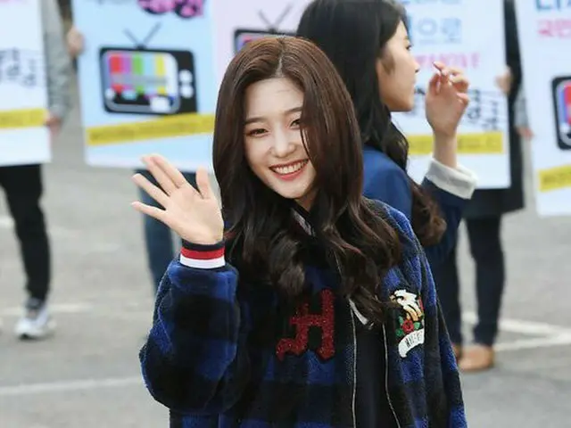 IOI's former member DIA Chae Young, heading for work. Music Program ”MusicBank”.
