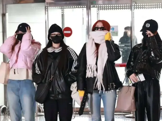 Members other than LE SSERAFIM and MIYAWAKI SAKURA departed for Japan at Gimpo I