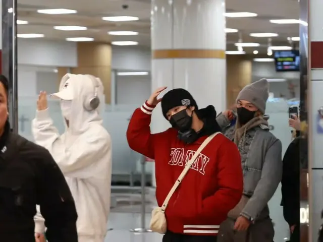 Stray Kids arriving at Gimpo International Airport on the afternoon of the 23rd.