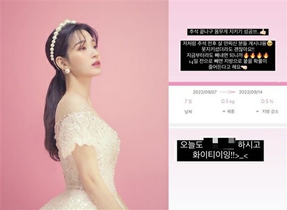 "MIN HWAN (FT)'s wife" YULHEE (former LABOUM), weight control from a 29kg diet is amazing! Thoroughly observed during Chuseok