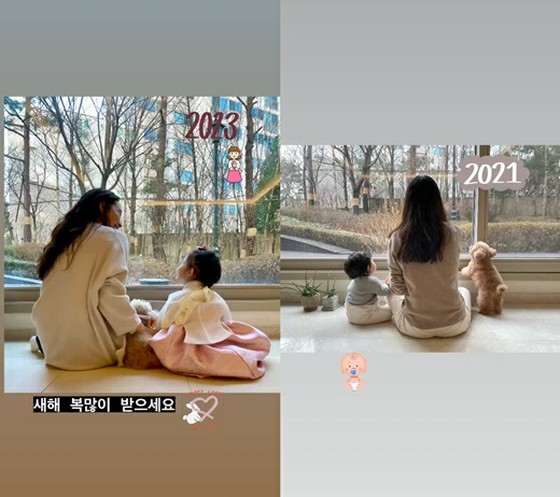 Actress Choi Ji Woo's daughter has grown so much in 2 years? …She looks just like her mother from behind