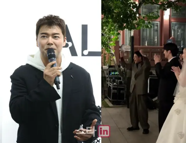 チョン・ヒョンムが歌手兼ギタリストJukjaeとタレントのホ・ソンヨンの結婚式の様子を公開した。