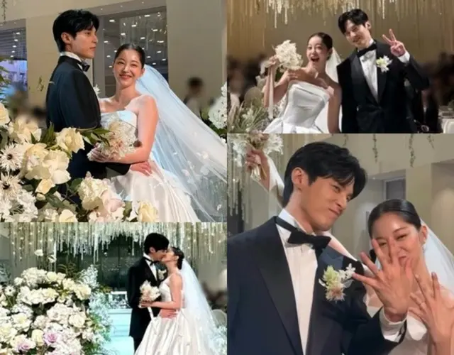 俳優ユン・ソヌ&女優キム・ガウン、童話のような結婚式現場