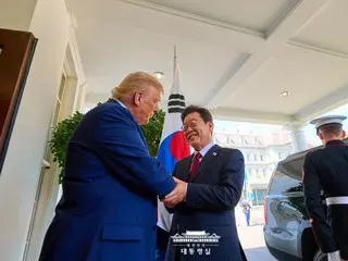 President Lee, who reached an agreement on US-Korea tariff negotiations, wrote on social media that the negotiations were "very wonderful and beautiful."