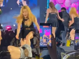 "I'm sorry"... HyunA (former 4Minute) fainted on stage during a live performance, "losing 10kg in one month" - was it because of the harsh diet?