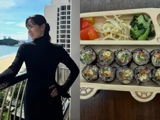 Actress Song Yeji-in makes healthy kimbap for her kids...She's also a skilled mother