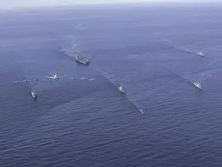 South Korea and U.S. navies conduct joint drills in the East Sea, including a U.S. nuclear-powered aircraft carrier