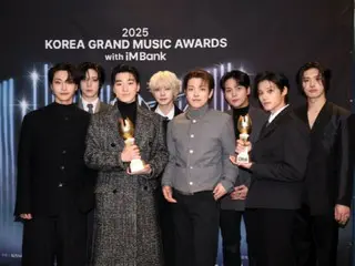 ATEEZ wins Grand Artist Award... "Thank you for the honorable award on our 7th anniversary" = "2025 KGMA"