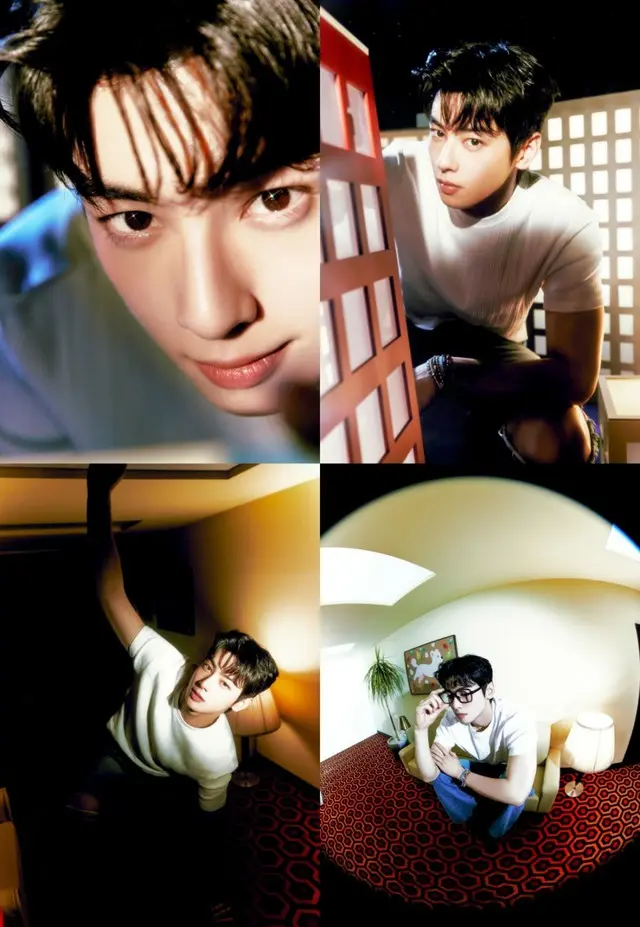 「ASTRO」チャウヌ、ホワイトのTシャツとジーンズだけでもさわやか