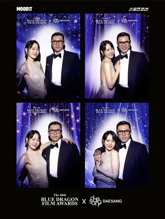 ソン・イェジン、夫ヒョンビンとの“人生4カット”を見る日が来るなんて…腰を包み込む“密着スキンシップ”…「青龍映画賞」女優主演賞受賞に感謝いっぱい