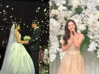 Director Eun Jung and Kim Byung-woo get married amidst celebrations from T-ara members... Ha Jung-woo gives a congratulatory speech, and the bride sings the wedding song herself