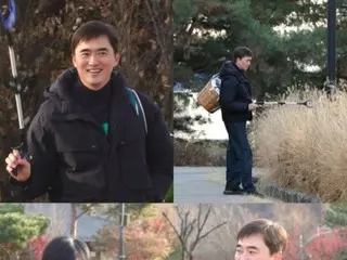 Yoo Jae Suk is embarrassed by Hot Topic's "My Garbage Uncle" Kim Suk hoon on YouTube = "What would you do if you were to take a photo?"