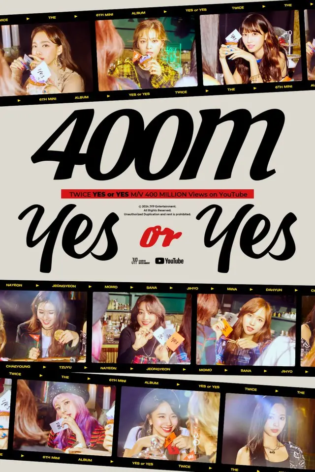 「TWICE」、11本目の4億ビューMV誕生…今回は「YES or YES」