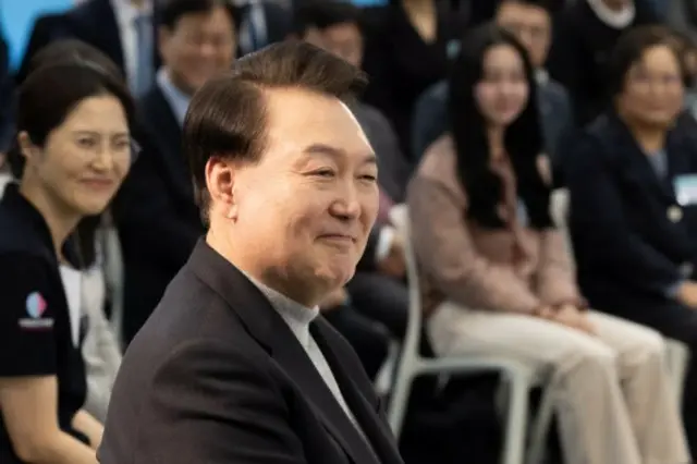 「尹錫悦大統領、KBSと新年対談の撮影」＝韓国大統領室