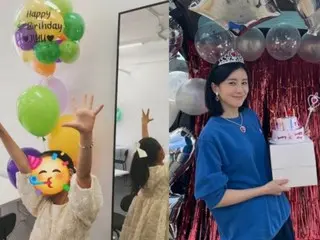 "Jisung & Lee Bo Young's daughter" turns 9...Mother Lee Bo Young throws a loving party for daughter on her birthday