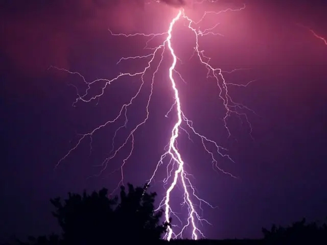 Lightning strikes 40 times in a row... Teacher in his 30s struck by lightning and left unconscious in South Korea