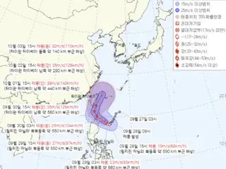 Typhoon 18 heading for the Korean Peninsula... Possible impact early next month = South Korea