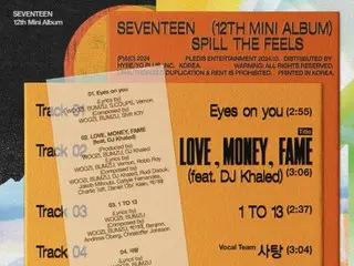 "SEVENTEEN" releases title song "LOVE, MONEY, FAME" in collaboration with DJ Khaled... Track list revealed