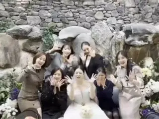 "KARA's sister group" "RAINBOW" comes together for the third bride... The entire group attends the wedding of member Jung Yun-hye and actor Ahn Jae-min