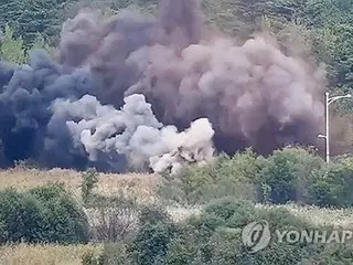 North Korea blows up inter-Korean road; South Korean military responds with fire