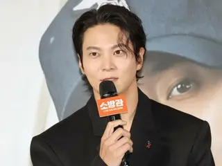 JooWon, star of the movie "Firefighter," said, "I changed a lot before and after filming... I think about the hardships and dedication of firefighters."