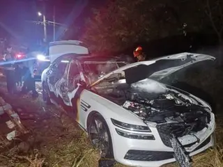 Rental car fire breaks out in South Chungcheong Province, driver's whereabouts still unknown (South Korea)