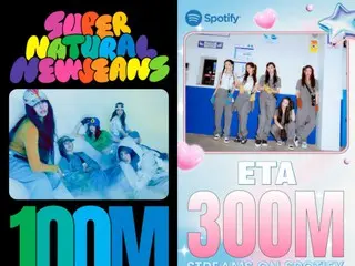 "NewJeans," "Supernatural," and "ETA" surpass 100 million and 300 million streams on Spotify, respectively