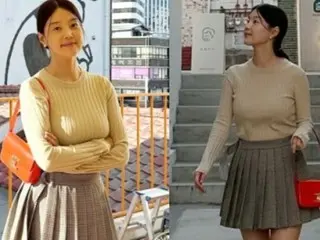 Actress Han Ji Hye's husband can't hide his surprise! ... Her perfect legs are on full display in a miniskirt outfit