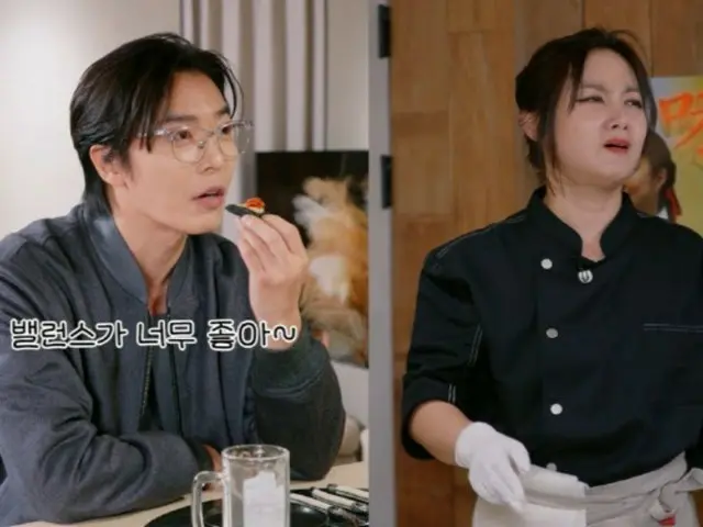 Actor Kim Jae Wook appears on Park Na Rae's YouTube content "Na Rae Food"... his stomach is captured