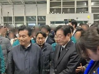 Four days after the Jeju Air passenger plane disaster... Democratic Party leader Lee Jae-myung stays in Muan to console the bereaved families (South Korea)