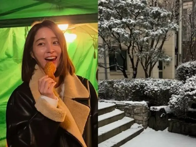 Actress LEE MIN JEONG and her adorable daughter greet the New Year... "May everything be as beautiful as snow"