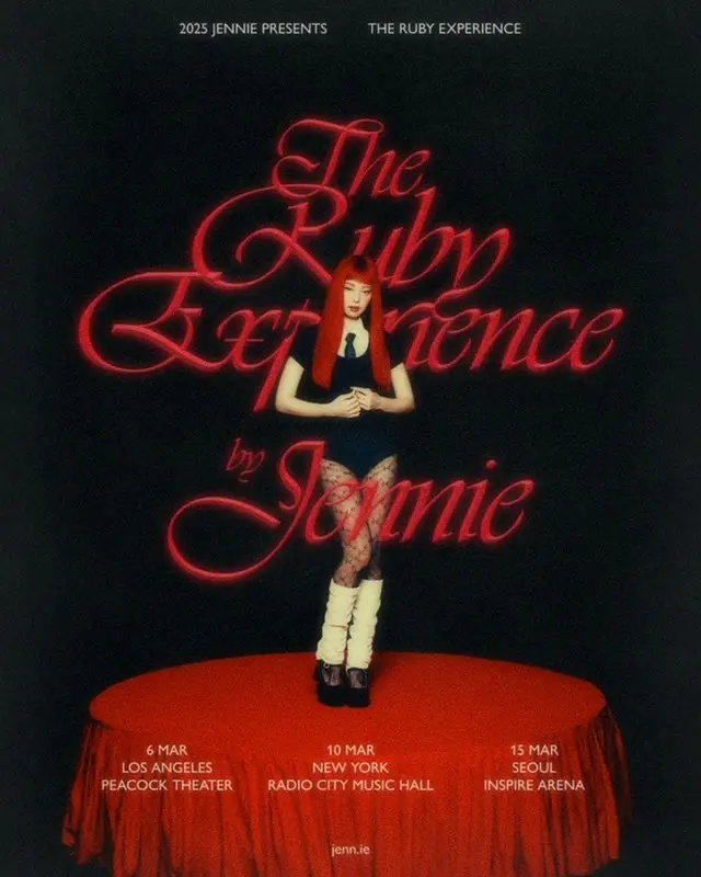 “3月7日カムバック”「BLACKPINK」JENNIE、ロス・ニューヨーク・ソウルで「The Ruby Experience」ショー開催