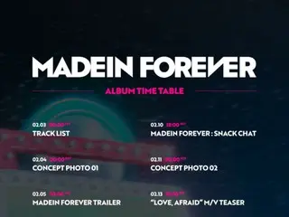 "MADEIN" to make comeback on the 14th with new album "MADEIN FOREVER"... Scheduler released