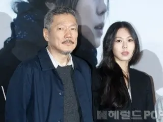 Is this a consideration for Kim Min Hee, who is nearing the end of her pregnancy? Director Hong Sang Soo and his girlfriend's red carpet appearance was a failure... Will he show up at the press conference?