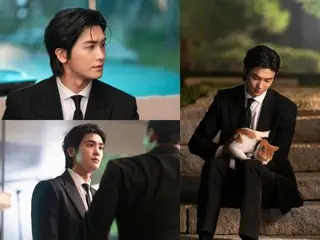 Park Hyung Sik (ZE:A) in suit holding cat in "Buried Heart"... Crisis from the first episode