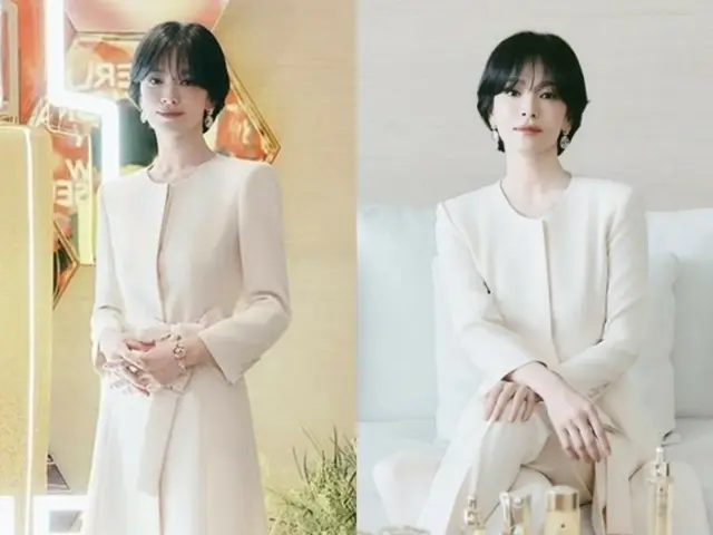 'Double joy' Song Hye Kyo, dazzlingly beautiful bob haircut